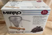 New MIRRO 9605000C Canning Food Press & Wooden Pestle Stainless Steel Strainer