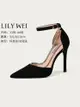 Lily Wei大碼涼鞋41一43設計感高跟鞋細跟春夏包頭小碼女鞋313233