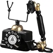 Vintage Rotary Phone, Corded Phone Decor, Bookshelf Decor, Decorative Phone for Shelves, 18'9'15.5cm, Vintage Phone for Shelves, Old Fashioned Corded Phones for Living Room Shelves