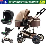 Foldable Baby Pram Stroller Newborn Carriage Pushchair Infant Bassinet Capsule✈️