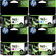 HP 965XL High Yield Ink Cartridge Black/Cyan/Magenta/Yellow Set Bundle