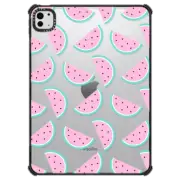 iPad Pro 11-inch (M4) iPad Impact Case Pastel Watermelon Pattern Transparent