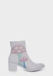 [MCLC] White Shroom Ankle Boots