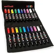Posca Paint Marker Pens - PC-1M and PC-1MR - 0.7mm - Set of 20 in Canvas Wrap