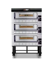 Moretti Forni P110G Triple Deck Oven on Stand - 18 x 35cm Pizza - COMP P110G A/3/S - COMP P110G A/3/S-EQ