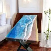 48"x30" Custom Order Ocean Wave Dining Table Wood Console Bar Desk Hallway Decor