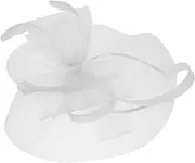 [COMPUKAS] Cocktail Party Fascinator Hat with Mesh Veil and Butterfly Bow for Women Headband for Tea Parties Weddings and Royal Events Elegant Headwear Accessory Black