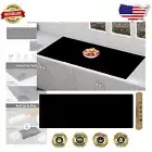 78.7"x15.7" Black Silicone Kitchen Mat - Waterproof, Non-Stick & Roll-Up Design