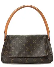 Louis Vuitton Brown Monogram Coated Canvas Mini Looping (Authentic Pre-Loved)