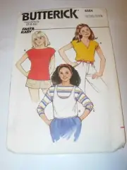 GIRLS CHILDS UNCUT BUTTERICK 6504 Sewing Pattern PULLOVER TOP SHIRT SIZE 7 8 10