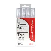 *Uni Ball Paint Marker Set 4pc - White