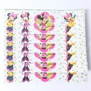 12 Pcs Set, Minnie mouse water bottle labels Kids Birthday Party Supplies