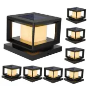 8 Pack Solar Post Lights Outdoor, Waterproof Fence 8 Count(Pack of 1) Black
