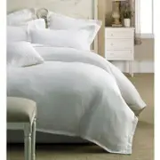 Paris Waffle Quilt Cover Set White