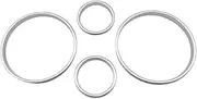 TYZYAGPGNL Pearl Chrome Speedo Meter Decoration Ring M5 Matt Chrome Gauge Trim Cluster Bezel Dashboard Dash Ring Compatible with BMW E38 E39 E53 Instrument Panel(Silver)