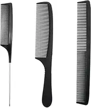 3 PCS Hairdressing Combs Set Heat-Resistant Hair Comb Set Rat Tail Comb Double Tooth Comb Fine Tooth Comb for Women and Man