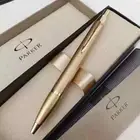 Brilliant Parker IM Series Ballpoint Pen Gold Color Fine Nib Black Ink Refill