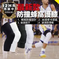 在飛比找momo購物網優惠-【S-SportPlus+】護膝 蜂窩護膝 蜂窩防撞加長護膝