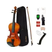 Violin 4/4 Full Size Kit for Adults Beginner, Violin Fiddle Set for Student w...