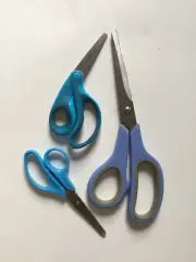 Westcott Ergo Jr Large Blue Scissors And 2 Small Blue Scissors Lot x3 Total