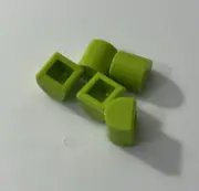 LEGO Parts - Lime Slope, Curved 1 x 1 x 2/3 Double, 49307, QTY 5