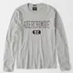 Abercrombie & Fitch 男裝 T恤 XS號 純棉 圓領上衣 大學T A63628 灰色AF(現貨)▶指定Outlet商品5折起☆現貨