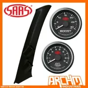SAAS Pillar Pod Black Exhaust Temp Boost Gauges Mitsubishi Triton MN-ML 2006-15