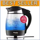 1500W Electric Kettle with 1.8L Capacity - Borosilicate Glass & LED Indicator