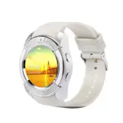 V8 WHITE Smart Watch Supports Sim Card Bluetooth for Android phone N46
