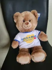 Build A Bear Foundation Stuffed Animal Toy Plush Teddy Bear Brown / T-shirt NWT