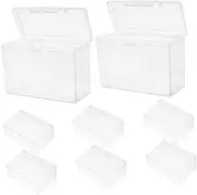 GLSTOY 8Pcs Clear Playing Card Case for Deck Organization and Convenient Storage Box for Business and Game Cards