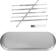 Home Travel Ear Cleaning Kit Stainless Steel Double-sided Ear Wax Extractor Set for Ages