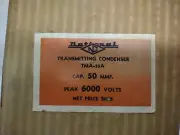 Transmitting Condenser TMA-50A NATIONAL NC 6000 volts NOS
