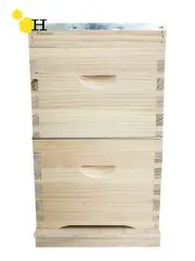 8 Frame Double Hive Kit with 16 Flat-pack Frames *1 Free Plastic Queen Excluder