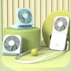 Portable USB Fans Folding Folding Neck Fan Mini Hanging Neck Fans Desktop