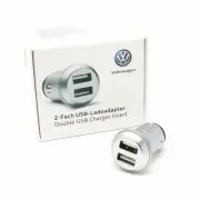 VW Adapter 2.4A Fast Charging For Cigarette Lighter with 2 bays Genuine 00005144