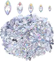 HOMSFOU 600pcs Acrylic Flatback Rhinestones Shaped Gems for Nail Art Jewelry Phone Cases DIY Crafts Durable Faderesistant Multi Decorative Gems for Creative Projects