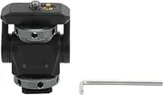 Camera Hot Shoe Mount 360° Rotating Bracket, 140° Tilt Aluminum Alloy Monitor Mount with 1/4in Hole, Lightweight and Sturdy Design for Photographers