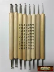 M00239-FS MOREZMORE 8 Ball Stylus Polymer Clay Doll Sculpting Tools 0.5-5.0 mm