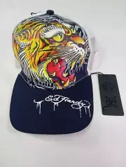 Ed Hardy Tiger White / Black Bill Trucker Cap Snapback OSFA