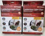 2 Packs Simple Living Party Christmas Ladderless Gutter Shingle Light Clips NEW