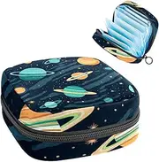 Period Bag,Sanitary Napkin Storage Bag,Abstract Universal Planet,Tampon Holder for Purse
