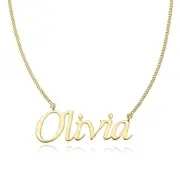 Zamel's 9ct Yellow Gold 40cm Personalised Name Necklace Jewellery