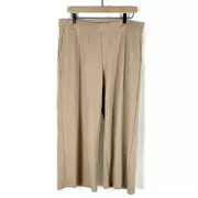 Eileen Fisher Flex Tencel Ponte Wide Leg Pant Bramble Jersey Pull On Sz L