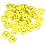 Cord Locks, 100 Pack Oval Spring Toggle Stopper, Yellow
