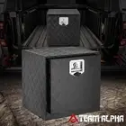 Black Aluminum Pickup Truck Tool Box 18" D X 17.7" H X 18" W w/ Keys + Lock