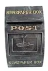 BACK ORDERCharcoal Brass Metal Wall Mount Letter Box Lock Mailbox Letterbox 50cm