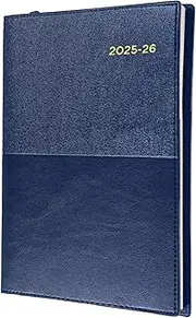 Collins Vanessa - A4 Week to View Financial Year 2025-2026 Diary/Planner - Navy