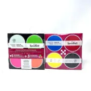 Speedball Screen Printing 4oz Fabric Ink Glo Fluorescent Basic Colors LOT of 8