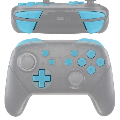 Heaven Blue Repair ABXY D-pad ZR ZL L R Keys for Nintendo Switch Pro Controll...